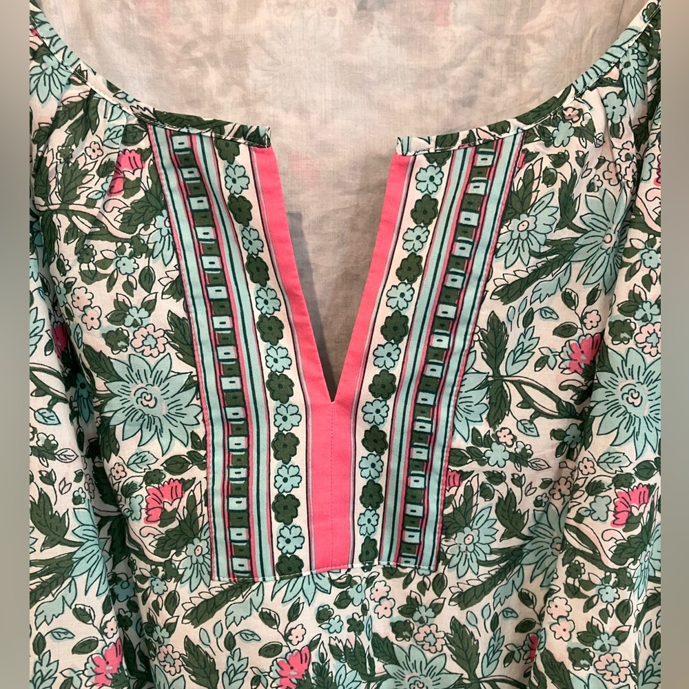 Talbots dress 22W Short Sleeve Cotton Lined Lightweight
